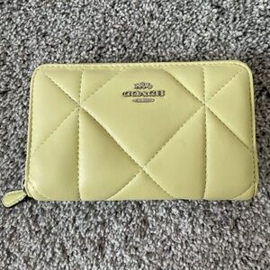Coach Pale Lime Quilted Women's Wallet